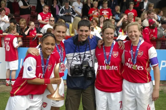 Framed Print : Arsenal FC Wins 2006 / 07 UEFA Women's Cup: 1-0 Aggregate Victory over UMEA IK