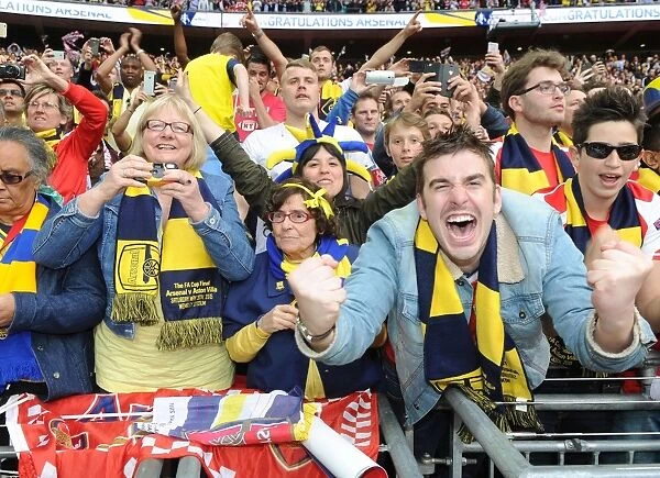 Arsenal FC's FA Cup Triumph: A Sea of Celebrating Fans at Wembley Stadium