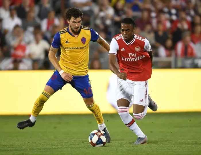 Framed Print : Arsenal FC's Joe Willock Training at Colorado Rapids Friendly