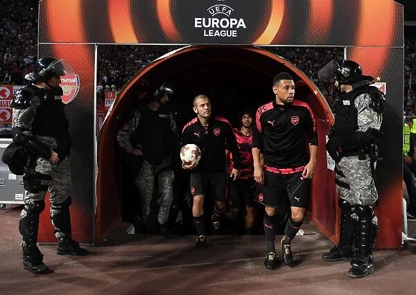 Arsenal FC's Wilshere and Coquelin Prepare for Red Star Belgrade Europa League Clash