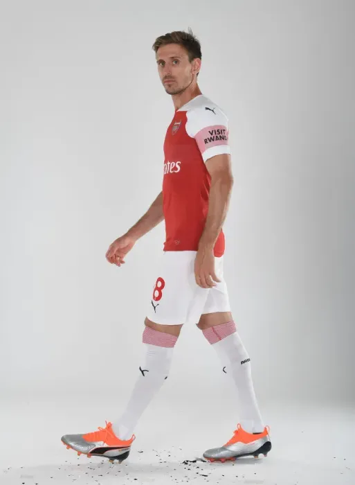 Framed Print : Arsenal First Team 2018 / 19: Nacho Monreal at Photo Call
