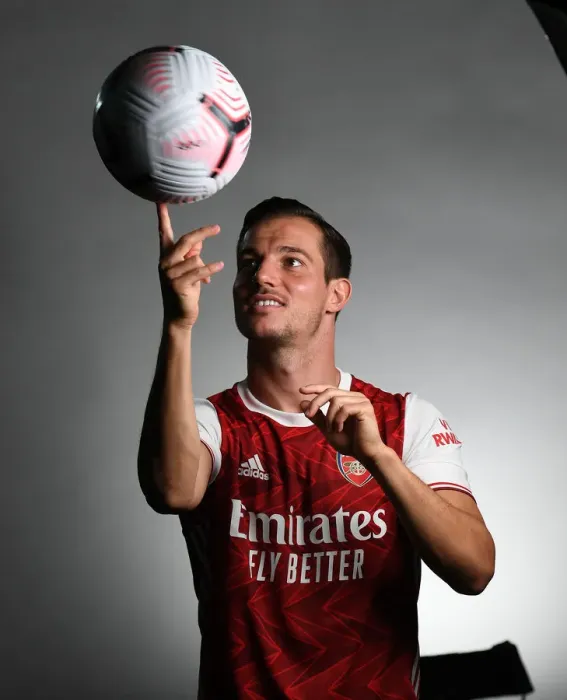 Framed Print : Arsenal First Team 2020-21: Cedric Soares at Arsenal Media Photocall