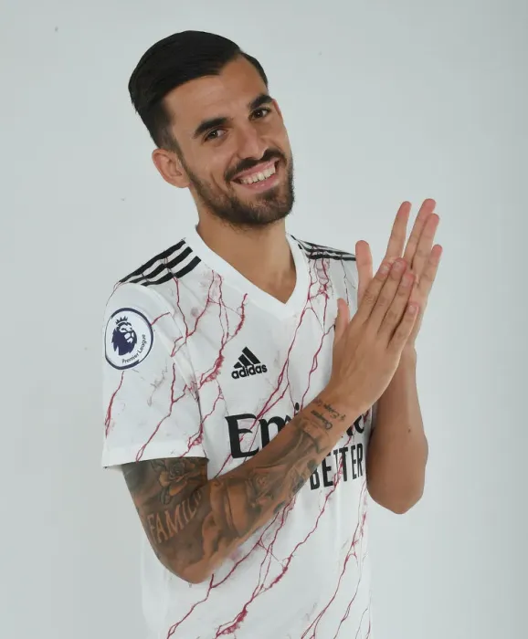 Framed Print : Arsenal First Team: 2020-21 Season Photocall with Dani Ceballos