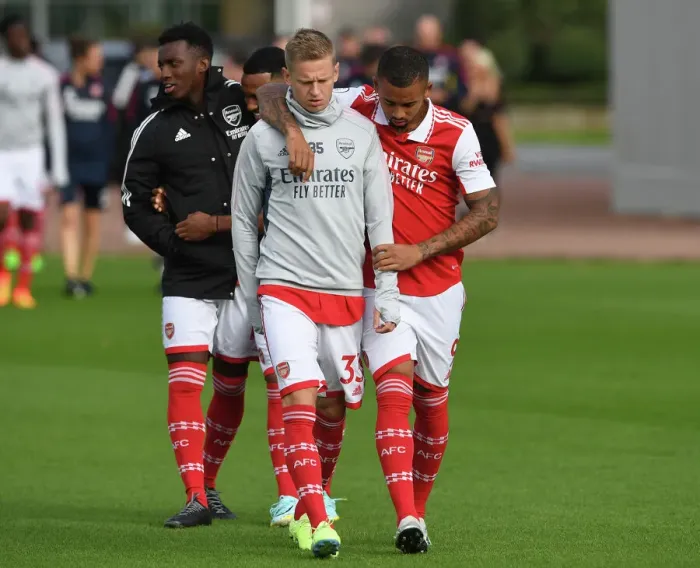 Framed Print : Arsenal First Team 2022-23: Zinchenko and Jesus in Unison