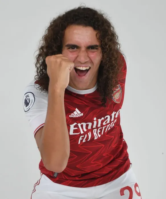 Framed Print : Arsenal First Team: Matteo Guendouzi at 2020-21 Season Kick-Off Training