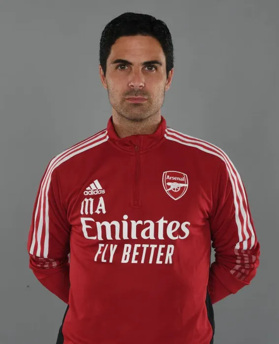 Framed Print : Arsenal First Team: Mikel Arteta at 2021-22 Season Photocall