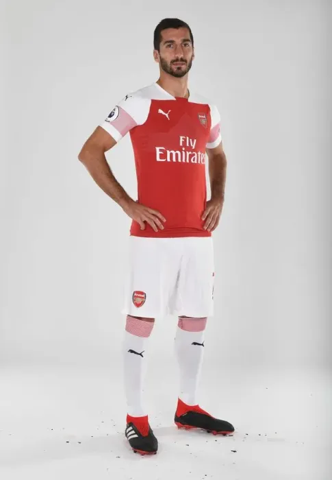 Framed Print : Arsenal First Team: Mkhitaryan at 2018 / 19 Photo-call