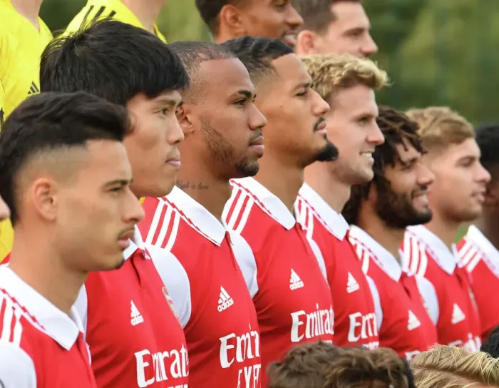 Framed Print : Arsenal First Team Squad 2022-23: Gabriel Magalhaes Taking Charge Framed Print : Arsenal First Team Squad 2022-23: Gabriel Magalhaes Taking Charge