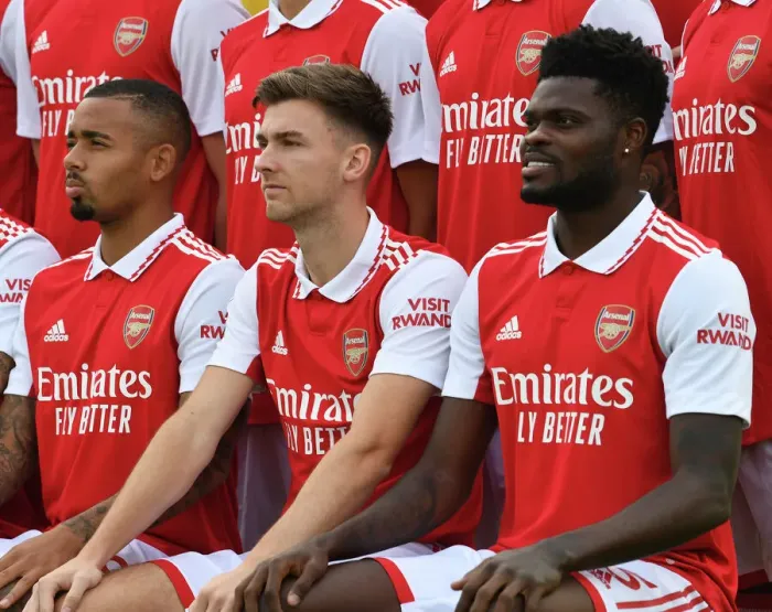 Framed Print : Arsenal First Team Squad 2022-23: Kieran Tierney Taking the Lead