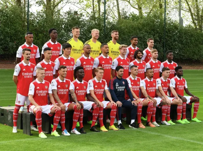 Framed Print : Arsenal First Team Squad 2022-23: Team Portrait