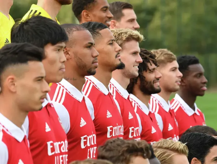 Framed Print : Arsenal First Team Squad 2022-23: William Saliba