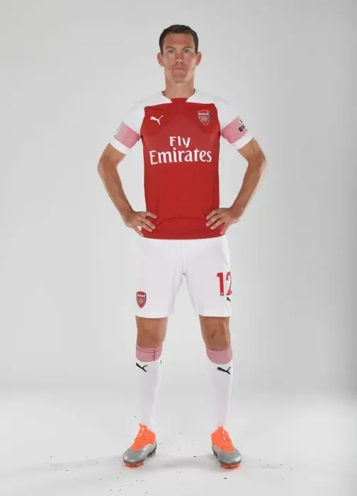 Framed Print : Arsenal First Team: Stephan Lichtsteiner at 2018 / 19 Photo Call