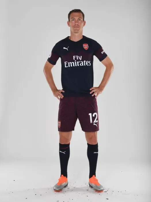 Framed Print : Arsenal First Team: Stephan Lichtsteiner at 2018 / 19 Photo Call