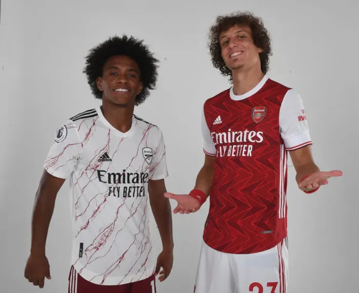 Framed Print : Arsenal First Team: Willian and David Luiz in Training Session, 2020-21 Framed Print : Arsenal First Team: Willian and David Luiz in Training Session, 2020-21