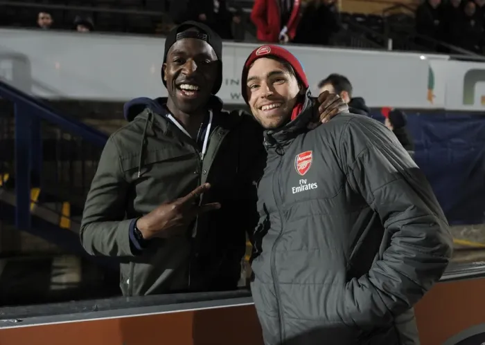 Framed Print : Arsenal fitness coaches Ivan Mukandi and Caibre O Caireallain
