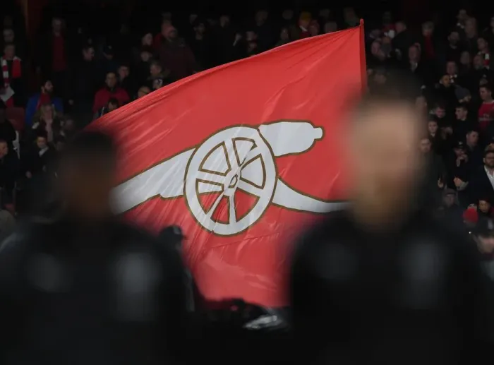 Framed Print : Arsenal flag. Arsenal 3:0 Stade Rennes Framed Print : Arsenal flag. Arsenal 3:0 Stade Rennes