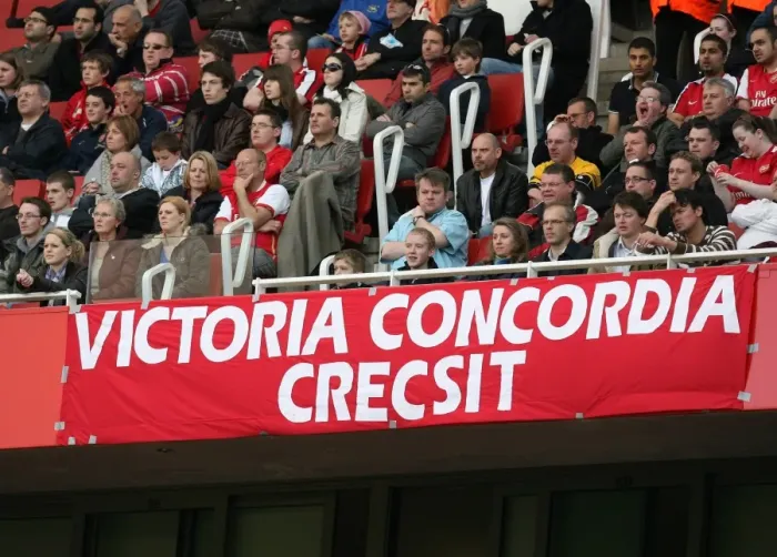 Framed Print : Arsenal flag in the stadium