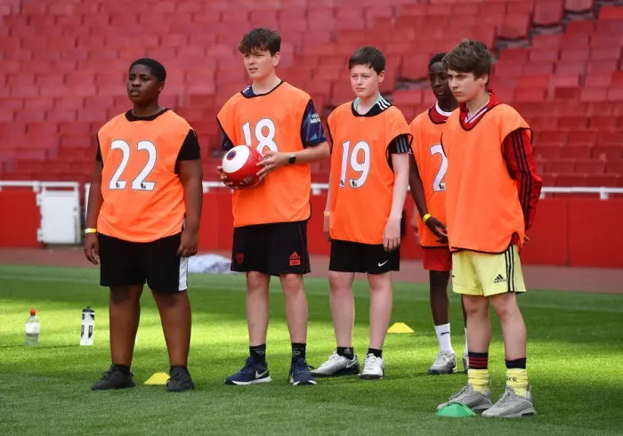 Framed Print : Arsenal Football Club: 114 Ballboy Contenders Battle it Out in 2022 Trials