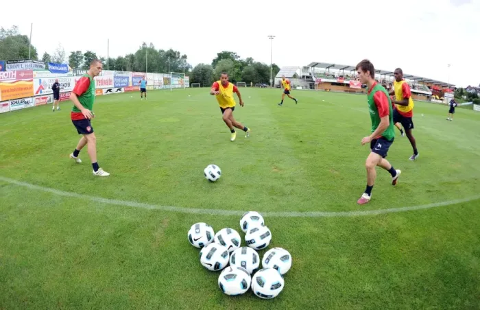 Framed Print : Arsenal Football Club at 2010 Pre-Season Training Camp in Austria