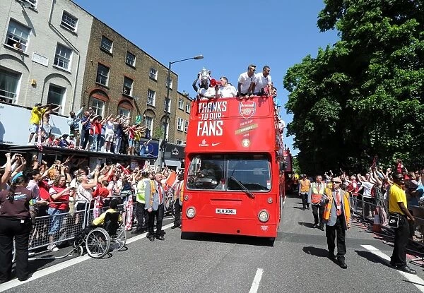 Arsenal Football Club: 2014 Trophy Parade in Islington