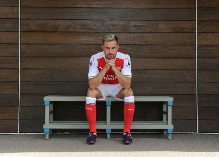 Framed Print : Arsenal Football Club: 2016-17 First Team - Aaron Ramsey's Portrait