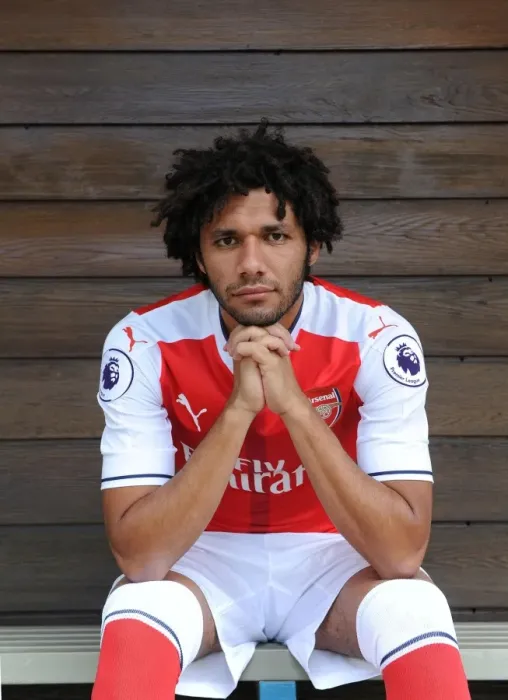 Framed Print : Arsenal Football Club: 2016-17 First Team - Mohamed Elneny's Portrait