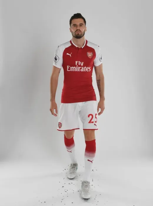 Framed Print : Arsenal Football Club 2017-18: Carl Jenkinson's Team Photocall