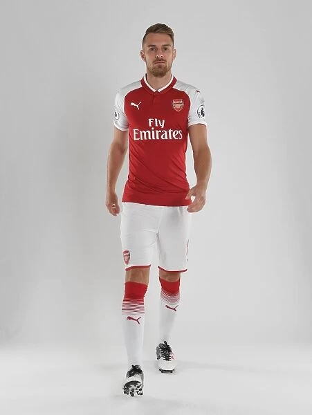 Arsenal Football Club 2017-18 Team: Aaron Ramsey at Team Photocall