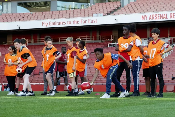 Framed Print : Arsenal Football Club 2022: 105 Ballboy Contenders Battle for a Spot in the Ballsquad