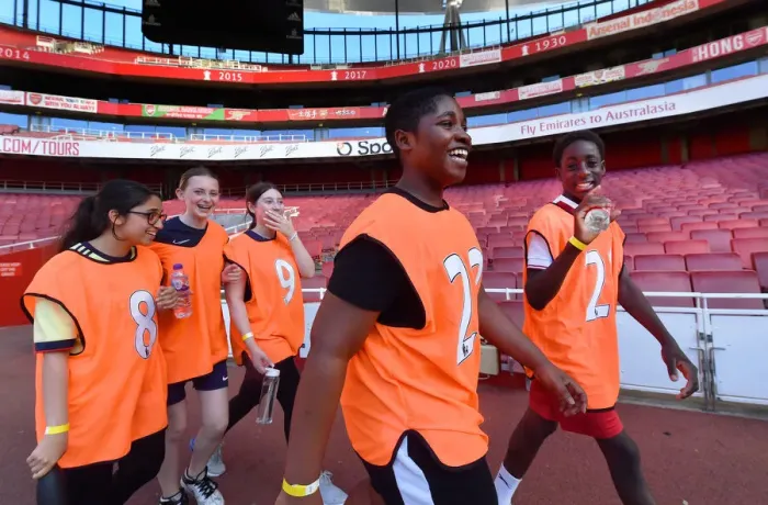 Framed Print : Arsenal Football Club: 2022 Ball Boy Trials - New Recruits in Action