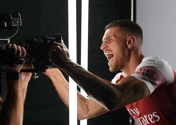 Arsenal Football Club: Aaron Ramsey at 2018 / 19 First Team Photo Call