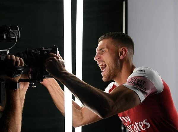 Arsenal Football Club: Aaron Ramsey at 2018 / 19 Team Photo Call