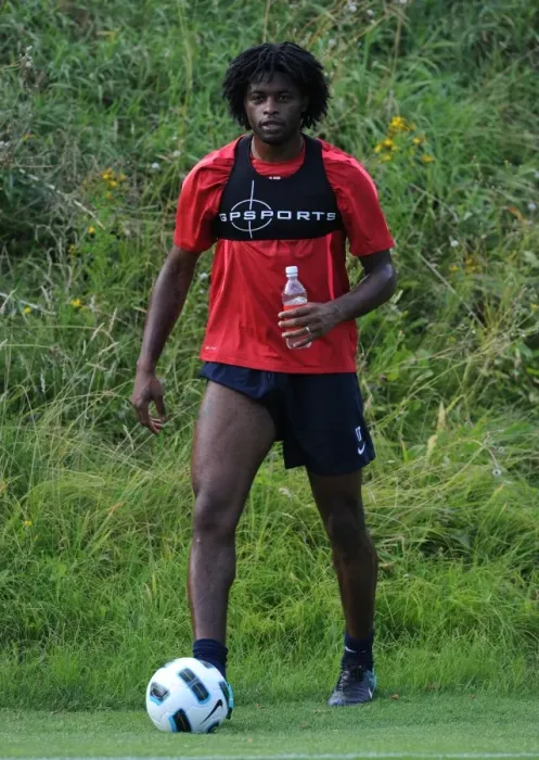 Framed Print : Arsenal Football Club: Alex Song at 2010 Pre-Season Training, Austria Framed Print : Arsenal Football Club: Alex Song at 2010 Pre-Season Training, Austria