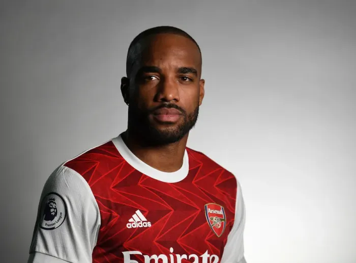 Framed Print : Arsenal Football Club: Alexandre Lacazette at 2020-21 First Team Photocall Framed Print : Arsenal Football Club: Alexandre Lacazette at 2020-21 First Team Photocall