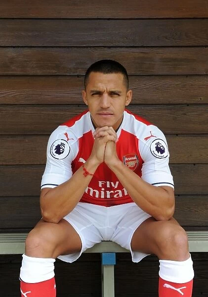 Arsenal Football Club: Alexis Sanchez at 2016-17 First Team Photocall