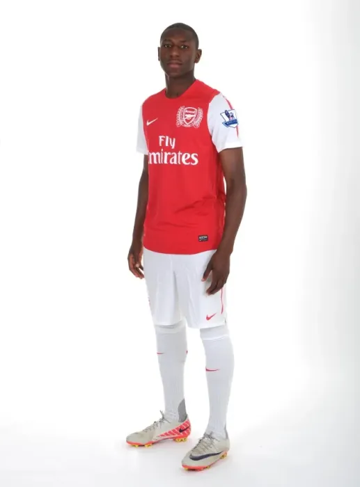 Framed Print : Arsenal Football Club: Benik Afobe at 2011 Emirates Stadium Photocall Framed Print : Arsenal Football Club: Benik Afobe at 2011 Emirates Stadium Photocall