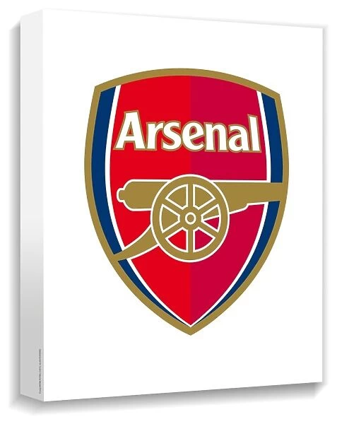 Arsenal Football Club Canvas Art: 350x254mm Arsenal Crest in a Box Frame (ARS010)