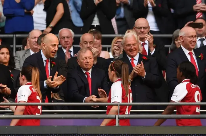 Framed Print : Arsenal Football Club: Consoling Moments after FA Cup Final Defeat by Chelsea Ladies