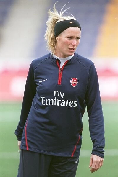 Arsenal Football Club: Emma Byrne in Training for Womens UEFA Cup at Gammlivallen, Umea (2007)
