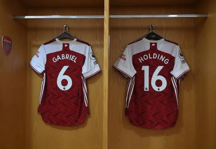 Framed Print : Arsenal Football Club: Gabriel and Holding Ready for Arsenal vs. West Ham United (2020-21) Framed Print : Arsenal Football Club: Gabriel and Holding Ready for Arsenal vs. West Ham United (2020-21)