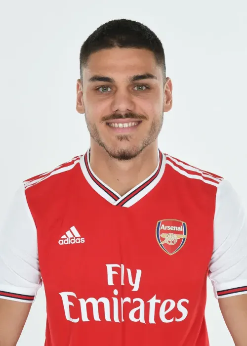 Framed Print : Arsenal Football Club: Konstantinos Mavropanos at 2019-2020 Pre-Season Training