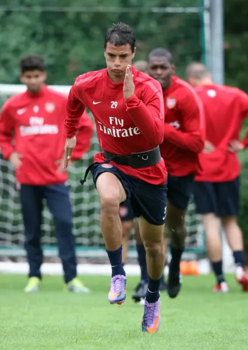 Framed Print : Arsenal Football Club: Marouane Chamakh at Training, London Colney Framed Print : Arsenal Football Club: Marouane Chamakh at Training, London Colney