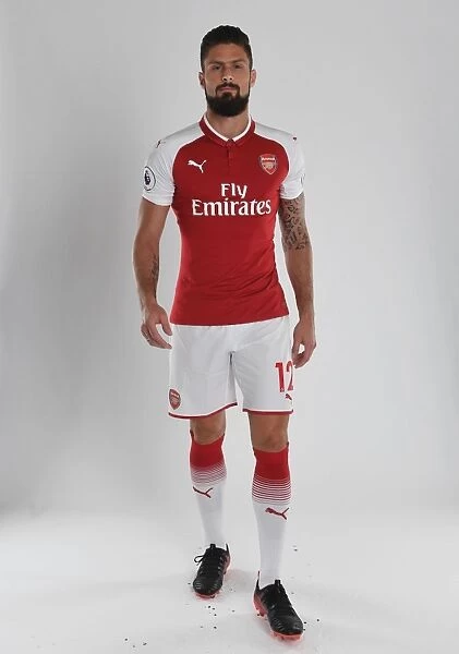 Arsenal Football Club: Olivier Giroud at 2017-18 Team Photocall