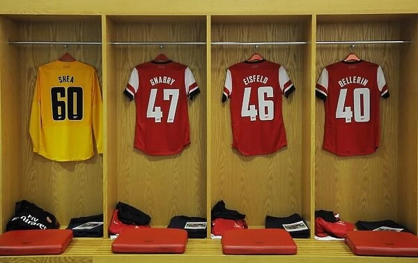Arsenal Football Club: Pre-Match Huddle in the Changing Room vs. Coventry City (Capital One Cup, 2012-13)