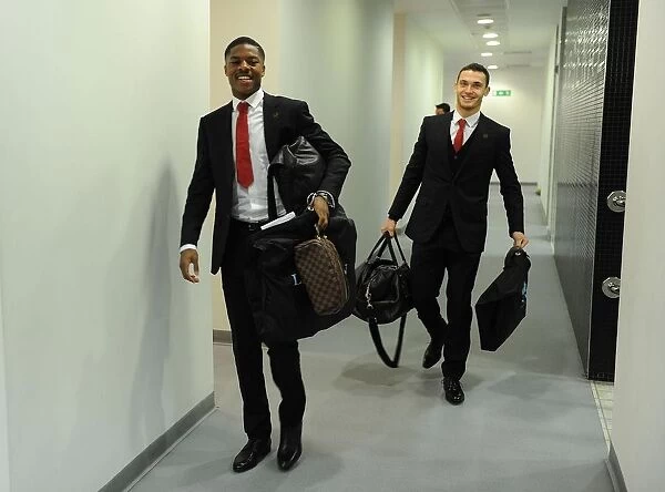 Arsenal Football Club: Pre-Match Moment between Chuba Akpom and Thomas Vermaelen (Arsenal v Liverpool, 2013-14)