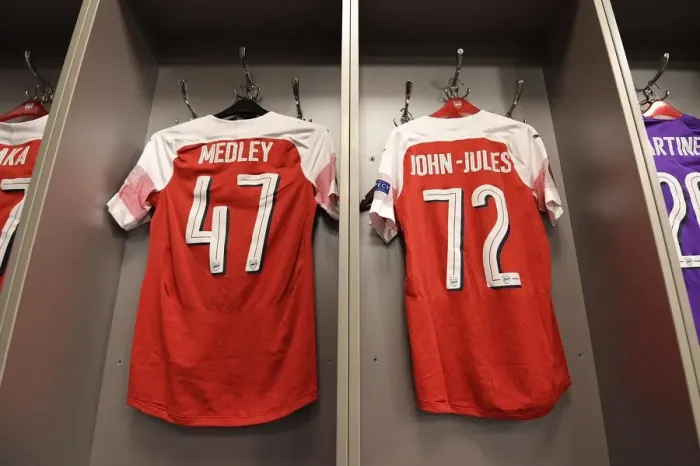 Framed Print : Arsenal Football Club: Preparing for Battle in Vorskla Poltava Changing Room (UEFA Europa League 2018-19)