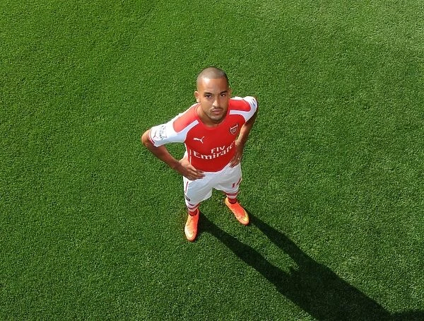 Arsenal Football Club: Theo Walcott at 2014-15 First Team Photocall, Emirates Stadium