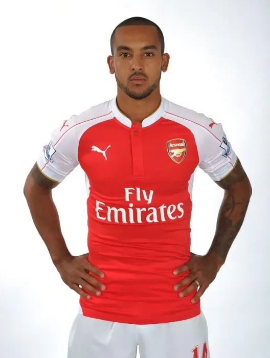 Framed Print : Arsenal Football Club: Theo Walcott at 2015-16 First Team Photocall Framed Print : Arsenal Football Club: Theo Walcott at 2015-16 First Team Photocall