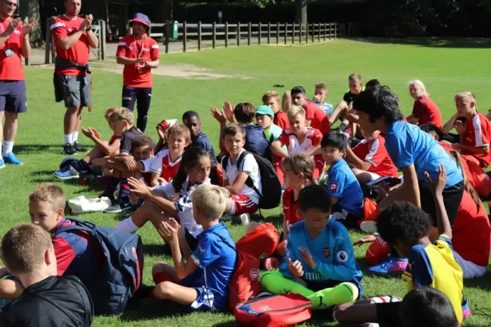Framed Print : Arsenal Football Club: Training at the Arsenal Soccer School Residential Camp 2017