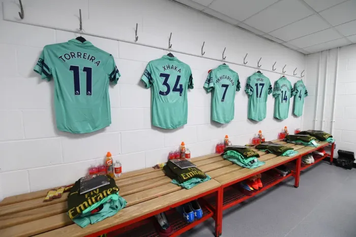 Framed Print : Arsenal Football Club: Unity in the Changing Room Before the Battle (AFC Bournemouth, 2018-19)
